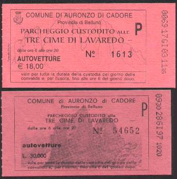 Parcheggio Custodito alle Tre-Cimedi-Lavaredo AutovettureL`Pbg